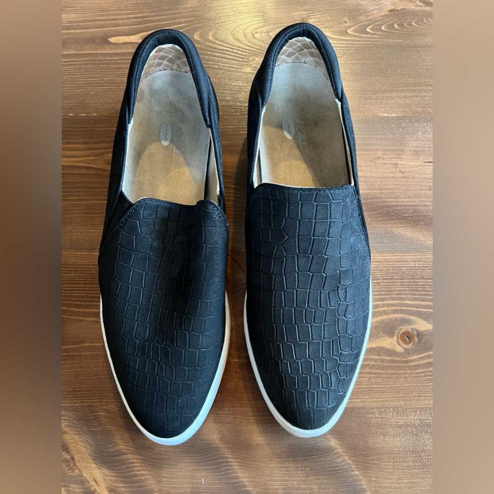 Dr. Scholl’s Original Collection Be You Black Slip On Platform Shoes